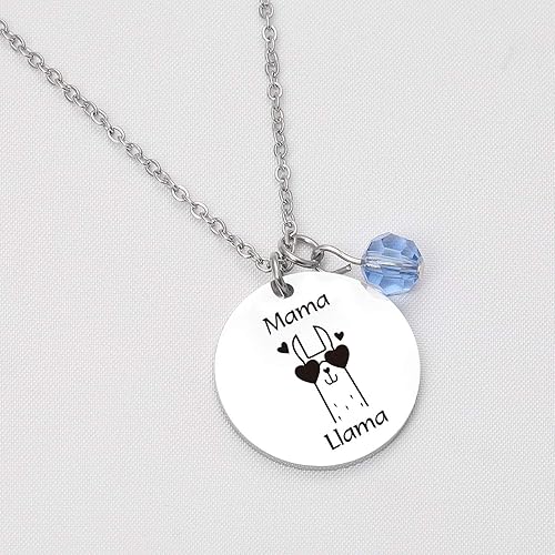 Miniatura 5 de De&ai Mama Llama - Collar con colgante de mamá y llama para mamás grandes y mujeres, regalo de cumpleaños