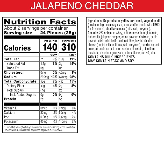 Cheez-It Crunch Galletas Horneadas Queso Jalapeño Picante (6 Paquetes) miniatura 2