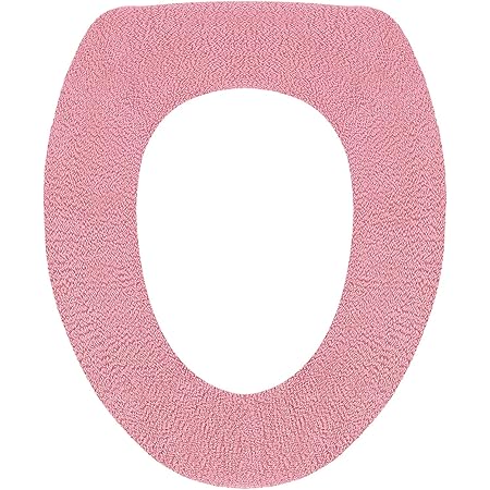 ETBIENTÔT Soft & Warm Toilet Seat Covers, Comfy Bathroom Seat Pad in Cold Winter, Washable Elastic Cloth Seat Cushion (Pink)