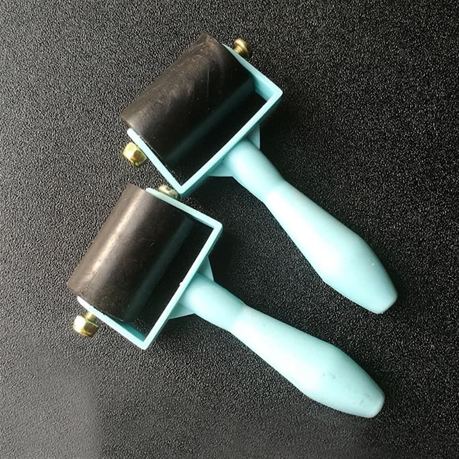 Rulli per pittura, Rulli for pittura, confezione da 2, rullo in gomma for colla, nastro antiscivolo, strumenti da costruzione, stampa, muro, blu, 3,5 x 8 x 11 cm (1,38 x 3,15 x 4,33 pollici)