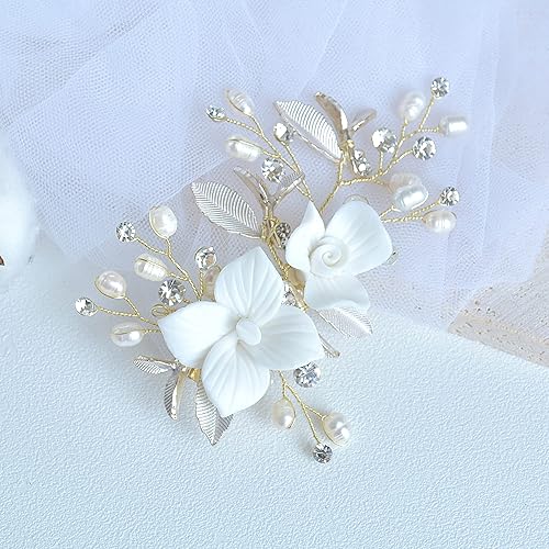 Miniatura 8 de Beusoulover Pinza para peine de pelo de boda, accesorios para el cabello de boda para novias, accesorios para el cabello de novia de cristal,