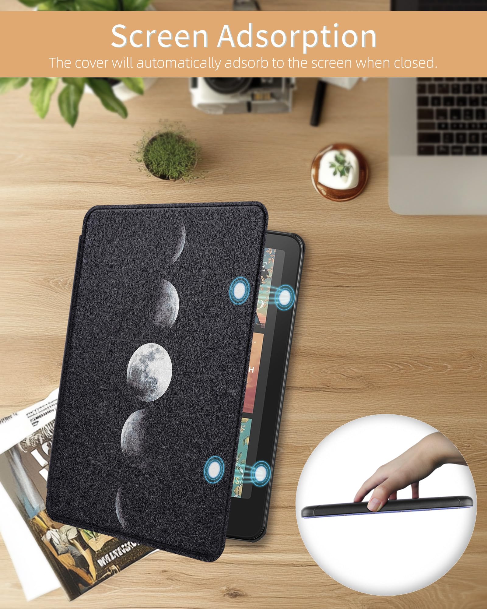 Étui Kindle Paperwhite 12e Génération 2024 & Colorsoft – Similicuir, Veille/Réveil Auto, Protection 360°