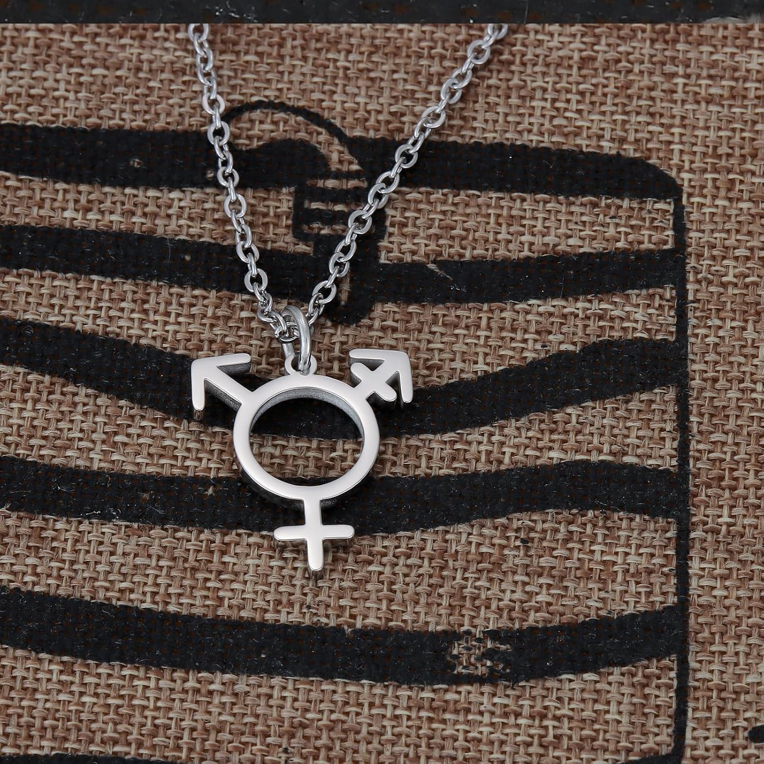 Kivosliviz Transgender Necklace Transgender Symbol Pride Jewelry Male And Female Transgender Teens Gifts - Image 4