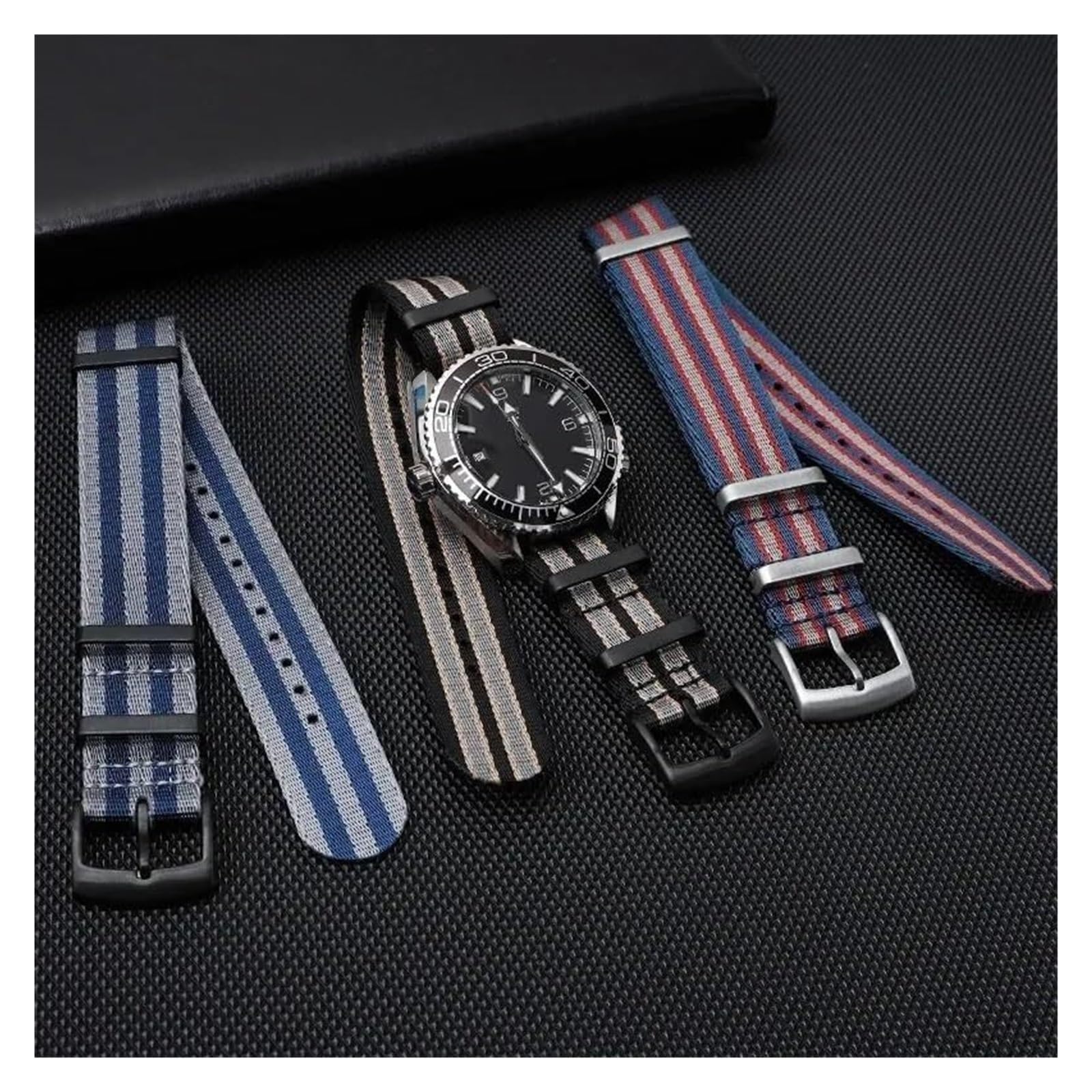 Remplacement du bracelet de la montre intelligente Bracelet en toile de Nylon for hommes, 18/20/22/24mm, universel, respirant, Durable, remplaçable