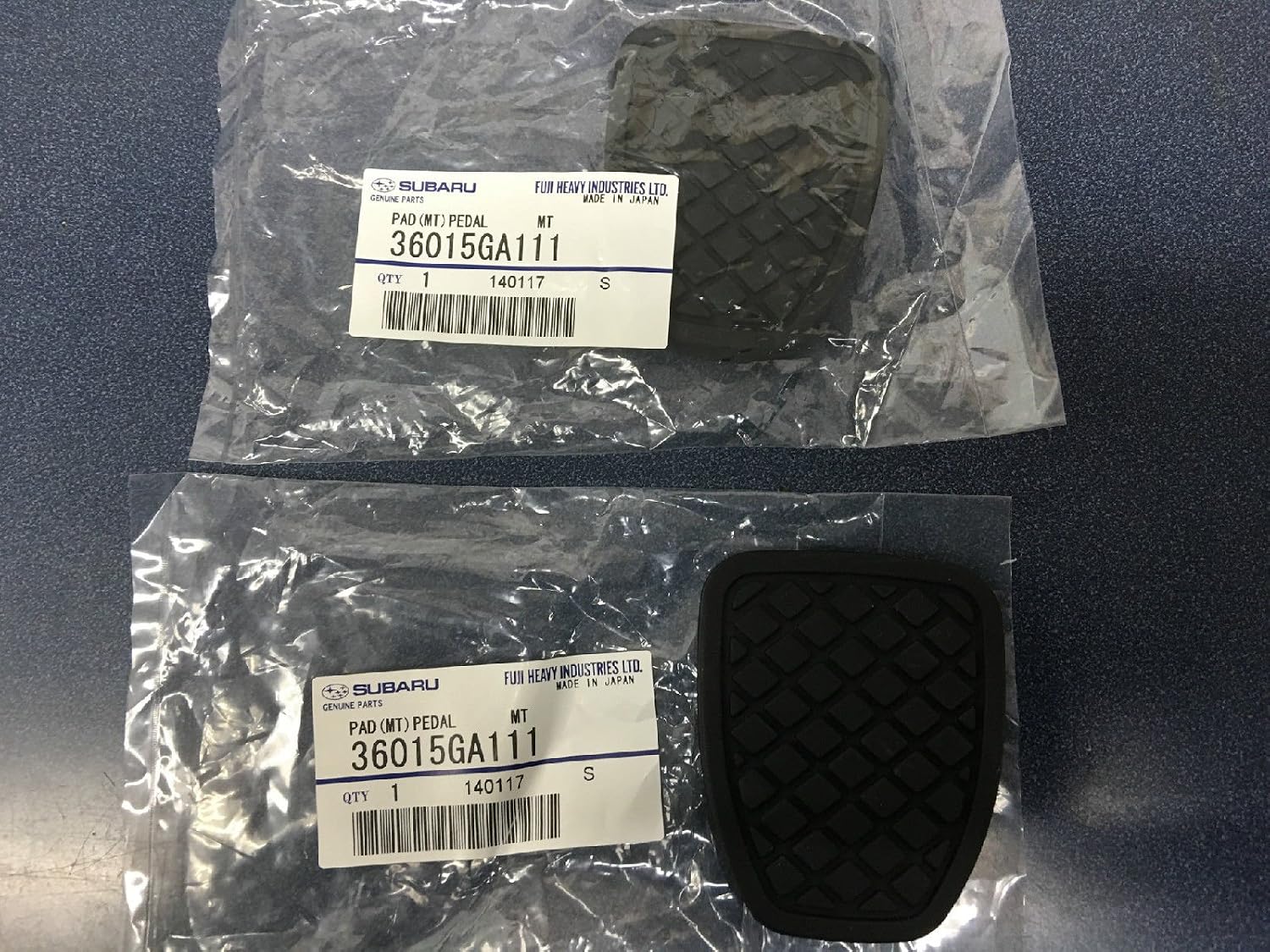 Subaru 36015GA111 1973-2025 Brake Clutch Pedal Pads Forester Impreza Legacy Outback WRX Crosstrek Set of 2 Genuine OEM