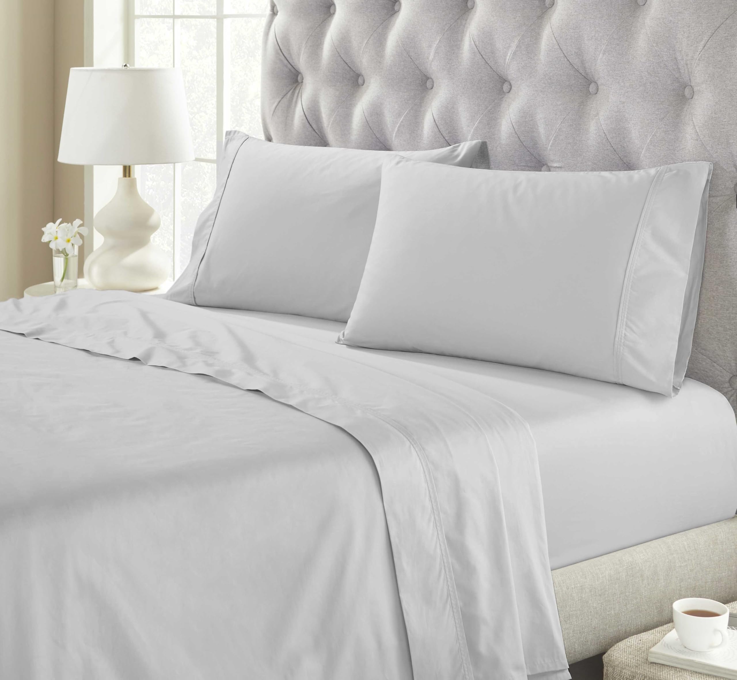 Superior Organic Cotton 300 Thread Count Fitted Sheet Deep Pocket Fitted Sheet Percale Weave Cute Bedding Decor Basic