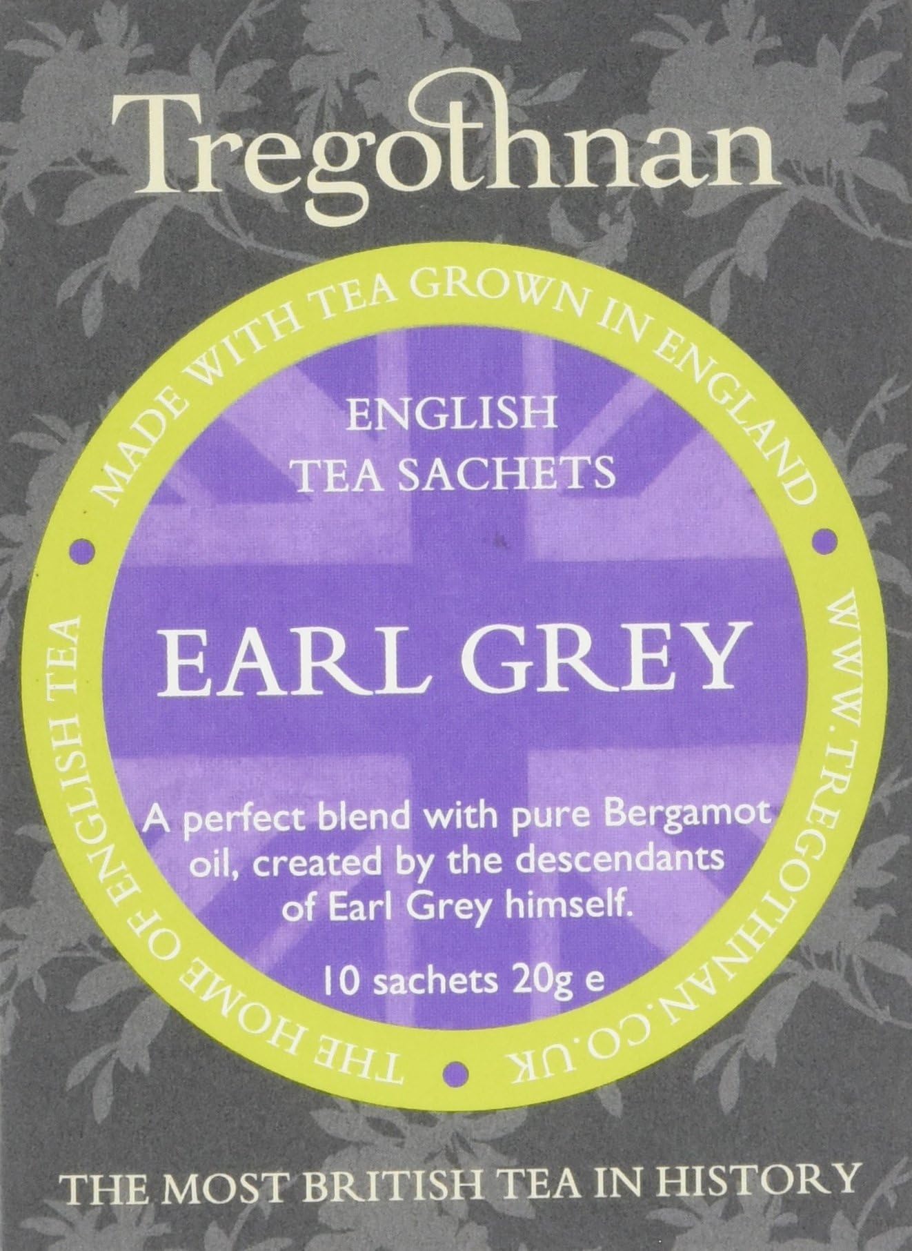 Tregothnan Earl Grey Tea (Pack of 1, Total 10 Sachets)