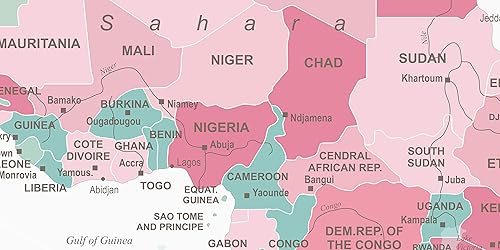 Miniatura 5 de Murwall Map Wallpaper Political World Map Wall Mural Pink Map Wallpaper Green Map Wall Mural Living Room