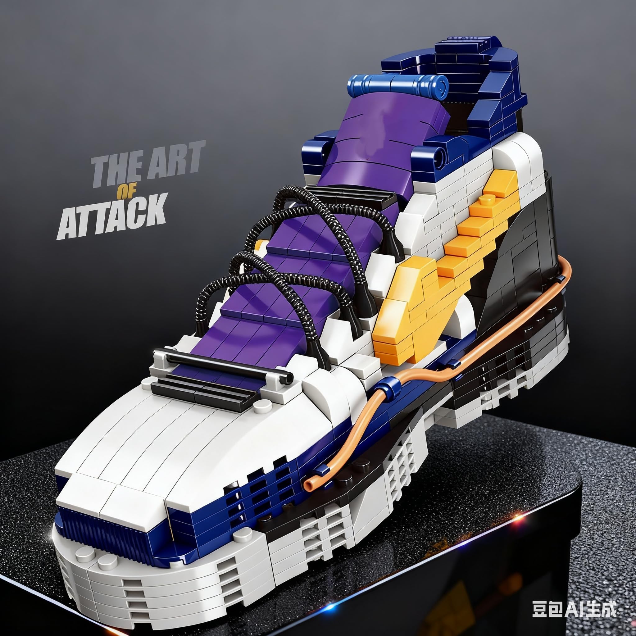 Basketball Sneaker Building Blocks Set, 503 PCS Mini Sports Shoes Building Kits - Image 2