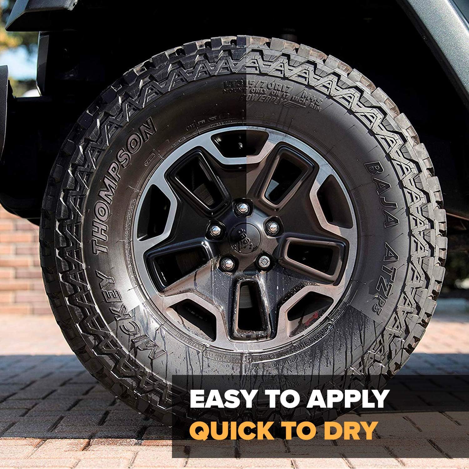 HydroSilex Car Tire Shine Gel and Conditioner. SIO2 & Black Dye Infused, No Sling Formula. Enhances Tires Color & Finish, Leaves Your Tires Looking Clean For Weeks. (16oz) - Image 4