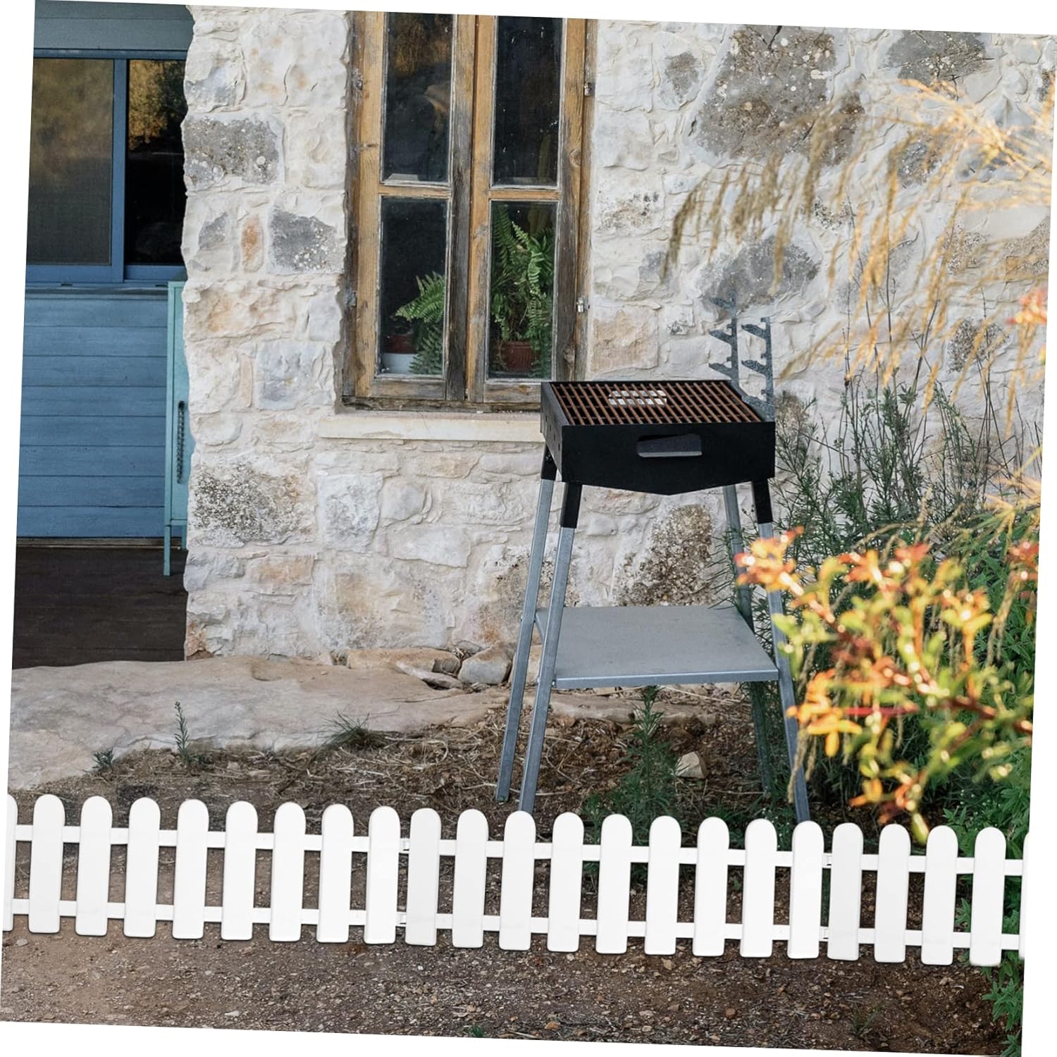 8pcs DIY Decorative Fence for Garden Edging Chic Outdoor Border for Restaurants and Flower Shops Easy Installation Durable Design Long High