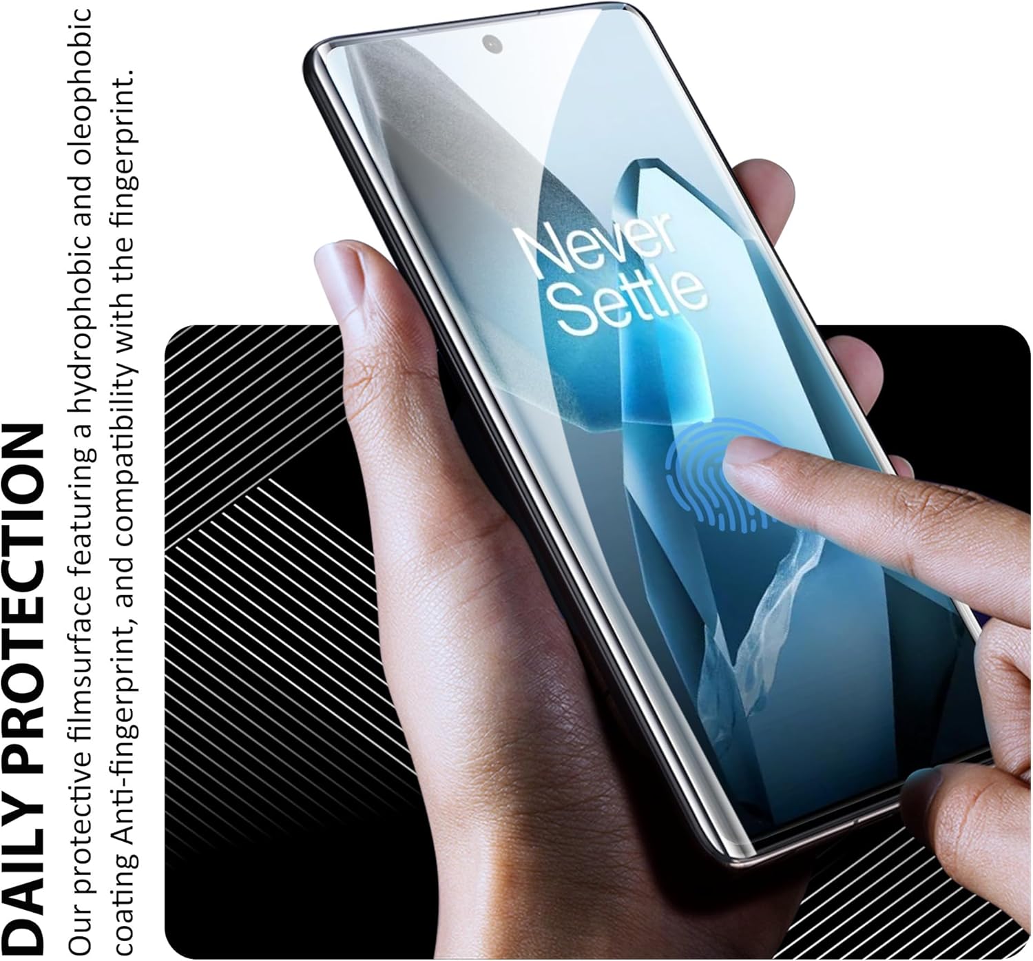 2 2 Pcs Screen Protector Oneplus 13, 2 Pcs Tempered Glass   2 Pcs Camera Lens Protector, 9H Hardness, Strong Anti-Fingerprint, Bubble Free, Fingerprint ID Compatible, For OnePlus 13 Screen Protector