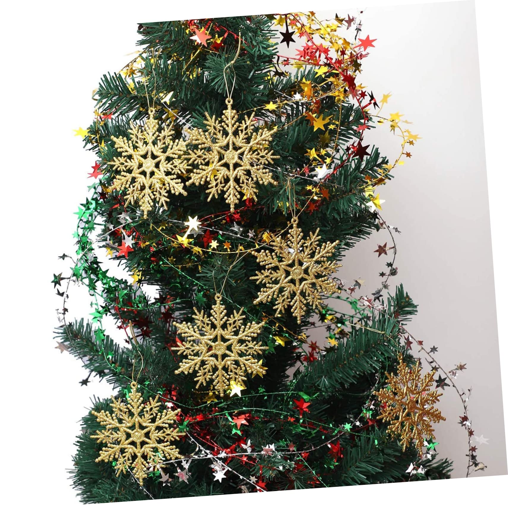 Ciieeo 54stücke Weihnachts-Schneeflocken Dekorationen Große Hängende Ornamente Für Weihnachtsbaum Türen Und Fenster Festliche Deko Für Winterfeiern
