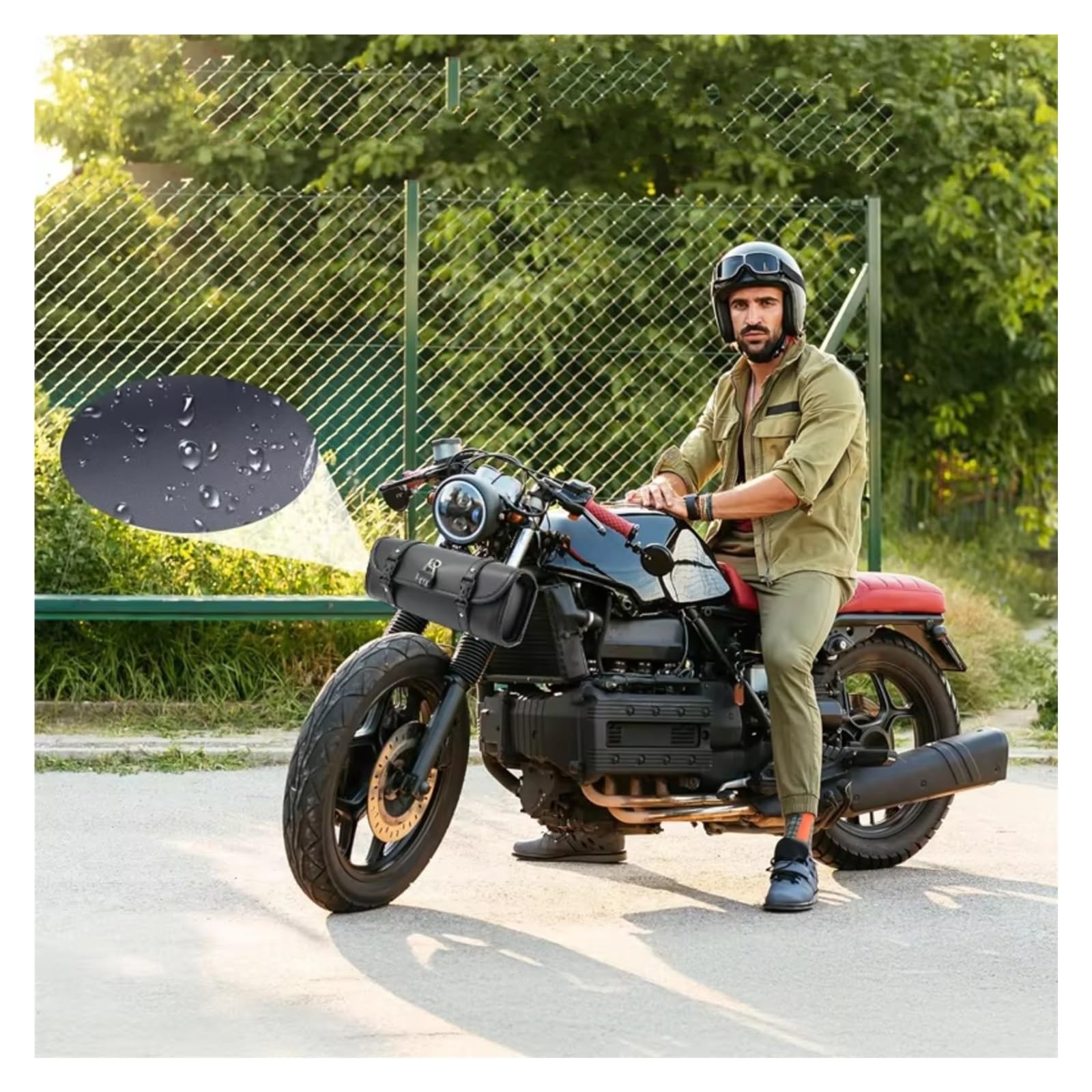 Borsa Laterale Universale Moto Le Ather Con Serratura 1 Pezzo Portaoggetti Sella Impermeabile Borse Attrezzi Accessori Ricambio Sacche Moto