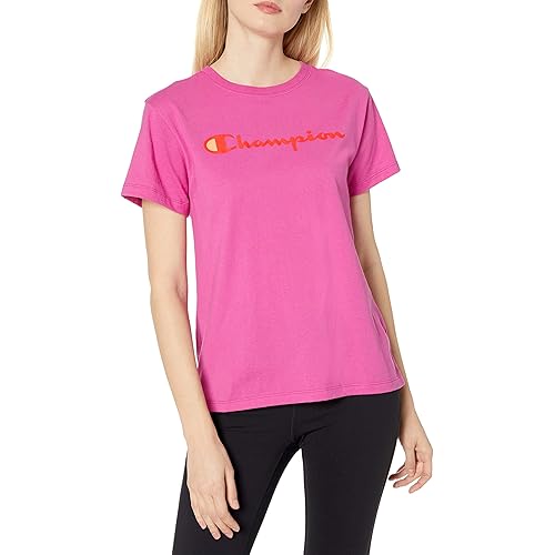 Champion Women's Plus Size Classic Tee, Script Logo