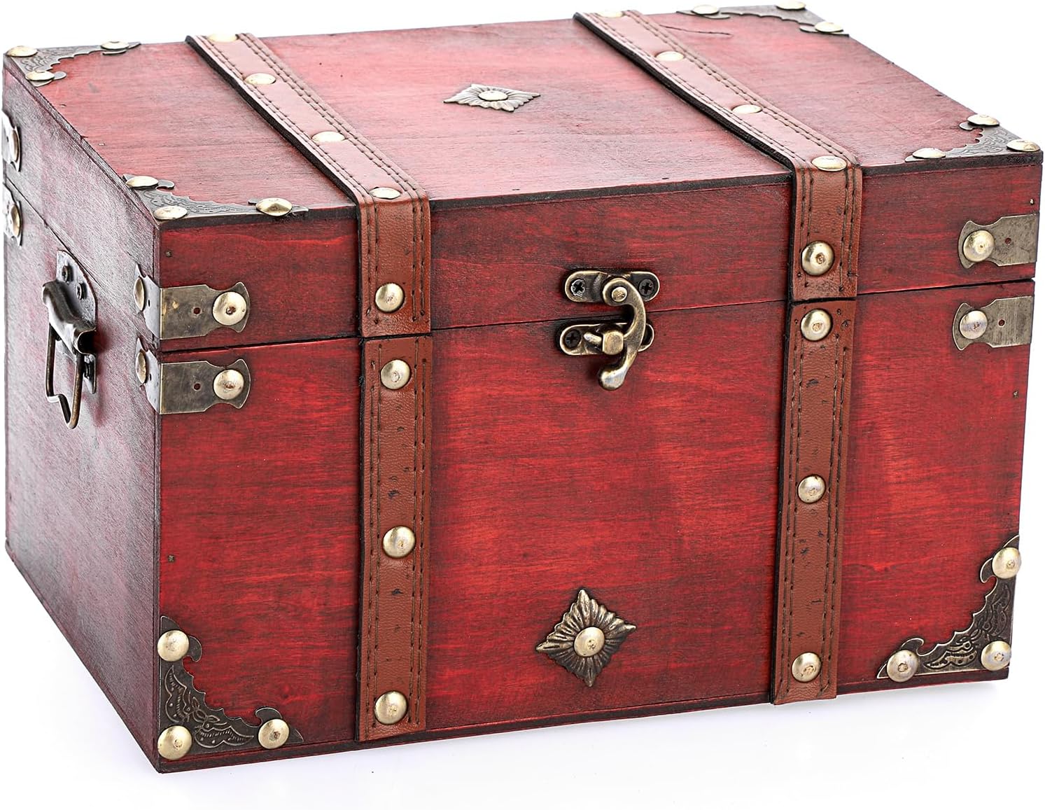 WaaHome Pirate Treasure Boxes Small Wood Treasure Chest