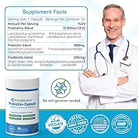 Vista 2 de Probióticos 3 en 1 para la salud intestinal y digestiva, apoyo inmunológico, suplementos que apoyan el estreñimiento ocasional, diarrea, gases