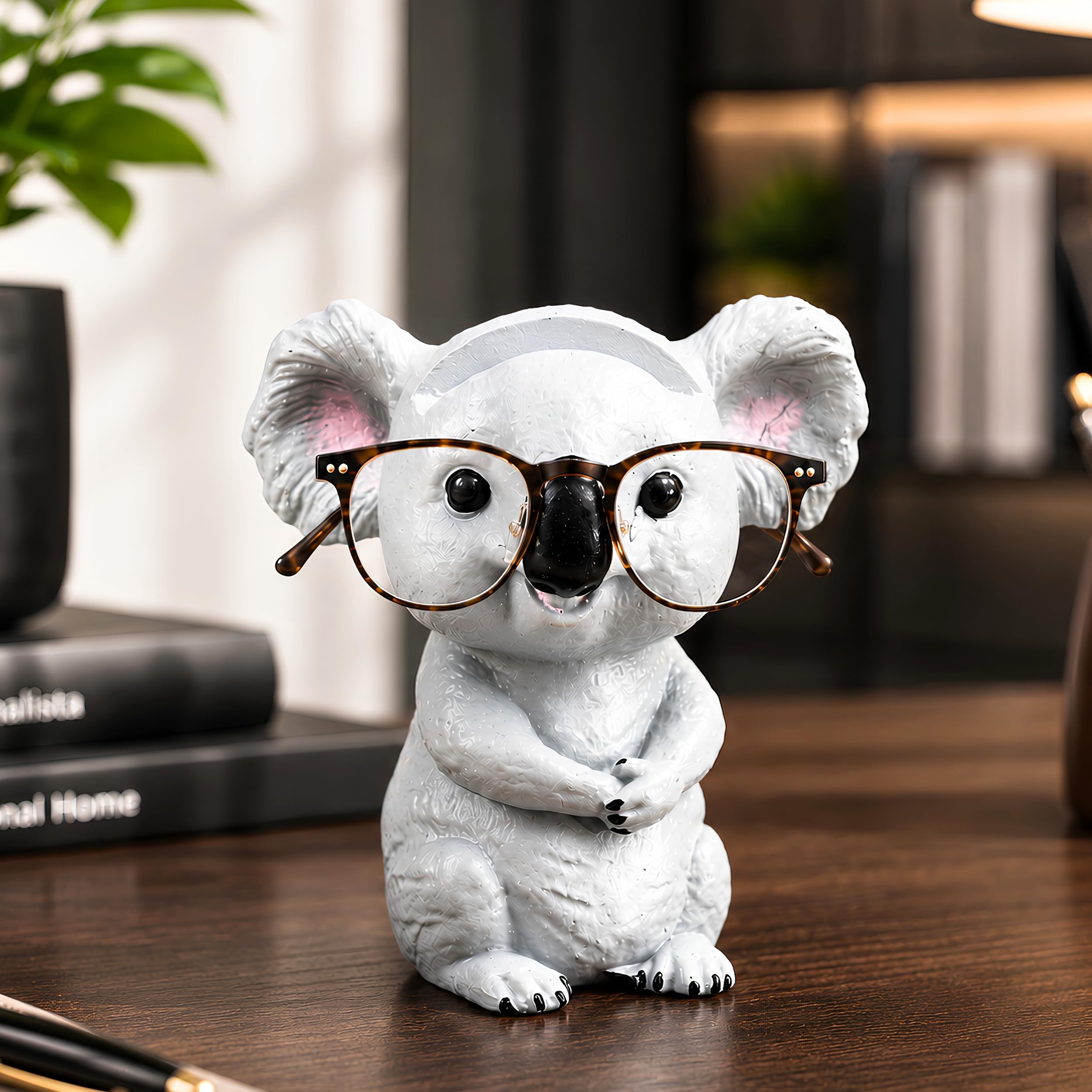 Handmade Koala Eyeglass Holder Stand for Desk - 12cm | Decorative Glasses Holder, Spectacle Stand, Sunglasses Organizer, Eyewear Display Stand, Cute Animal Desk Decor, Home Office Gift-image-42