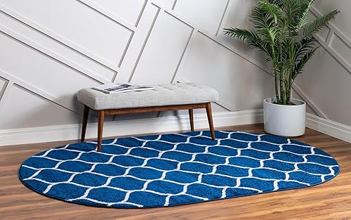 Miniatura 326 de Rugs.com Lattice Frieze Collection Alfombra – 4 x 6 pies, alfombra mediana negra perfecta para salas de estar, comedores grandes, planos abiertos