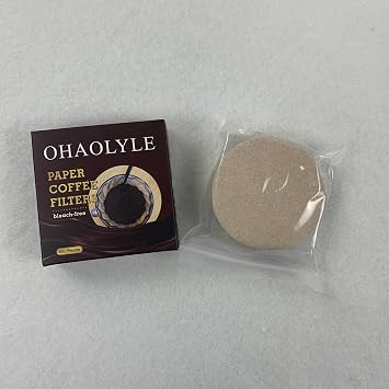 400 Pcs Unbleached Replacement Paper Coffee Filters Round Coffee Filter Paper for Espresso MakersBrown