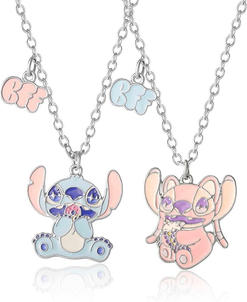 Collier D'amitié Stitch Pour 5 – Pendentif Puzzle étoile En Acier Inoxydable, Bijou BFF Pour Femme, Homme, Ado, Cadeau De Famille