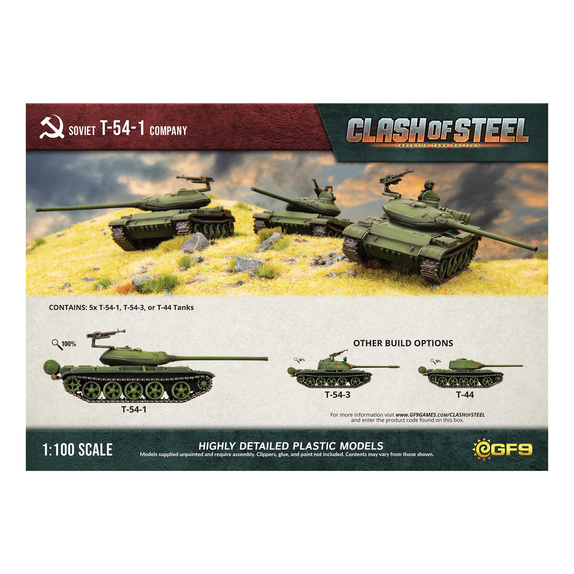 Gale Force Nine - Scontro Di Acciaio - Plotone M26 Pershing Tank - Kit Modellismo 3 Carri Armati In Plastica Da Montare - 2