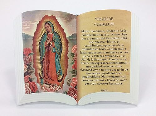 (Oracion) A la Virgen De Guadalupe con soporte para mes o colgar 6" X 4"