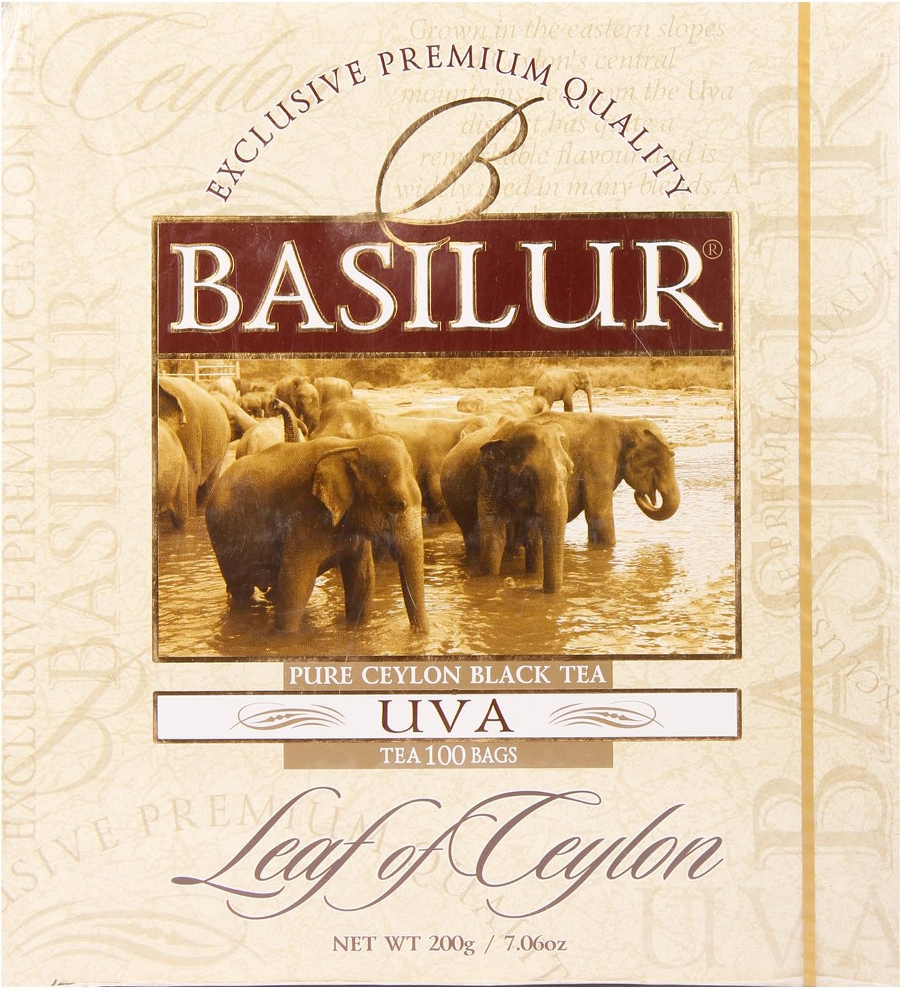 UVA 100% Pure Ceylon Black Tea, 100 tea bags (1)