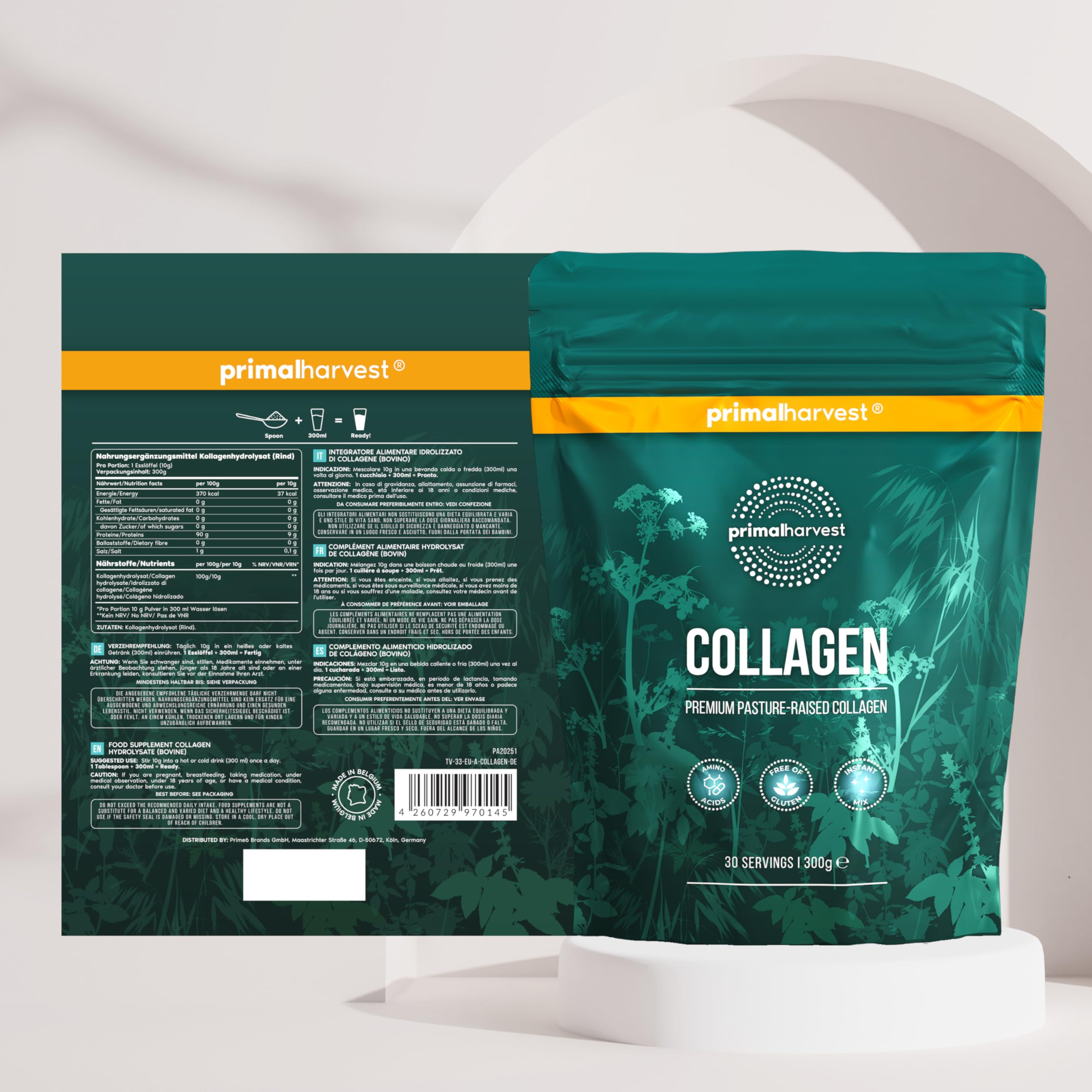 Primal Collagen – Tägliches Pulver, milch- & glutenfrei, geschmacksneutral