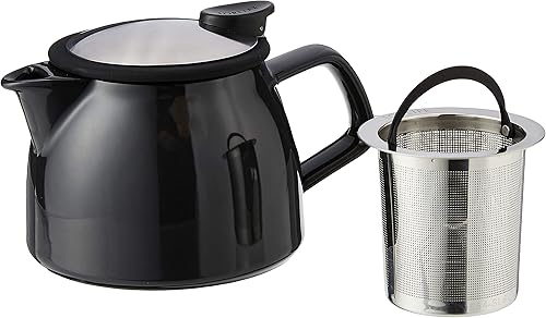 Miniatura 4 de FORLIFE Bell - Tetera de cerámica con infusor de cesta, 16 onzas, azul