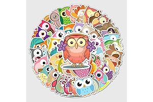 Stunning Owl Waterproof Stickers for Creative Adults