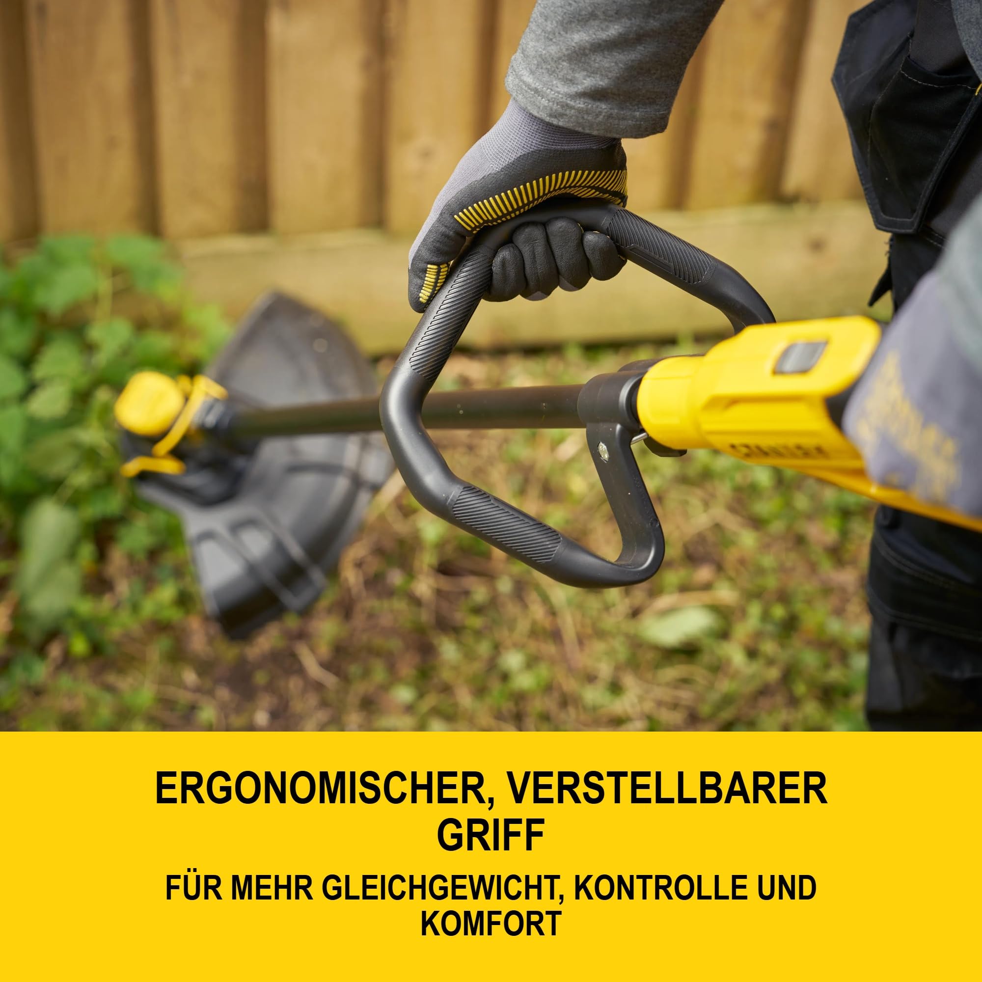 Stanley V20 Akku-Rasentrimmer, mit Kantenschutz, ohne Akku und Ladegerät, 18V, STCST933B-XJ