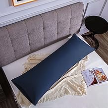 Federe Cuscini Letto Matrimoniale 50 x 135 cm, Federe in Microfibra Chiusura a Busta - Blu