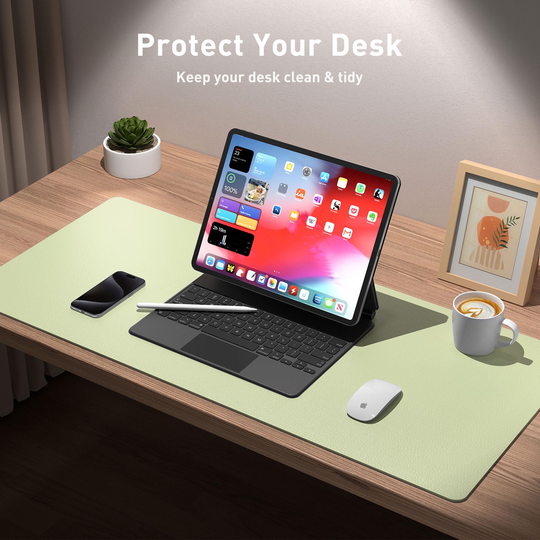 Lederen bureauonderlegger voor kantoor thuis, waterdichte PU bureaumat, hittebestendige zachte tafelmat, duurzaam zacht schrijftafelpad, laptop bureau blotter beschermer-rood-40x90cm