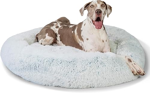 Miniatura 31 de Best Friends by Sheri - The Original Calming Donut - Cama calmante en forma de dona para perros y gatos - Pelo largo, gris, L, 36 x 36 pulgadas