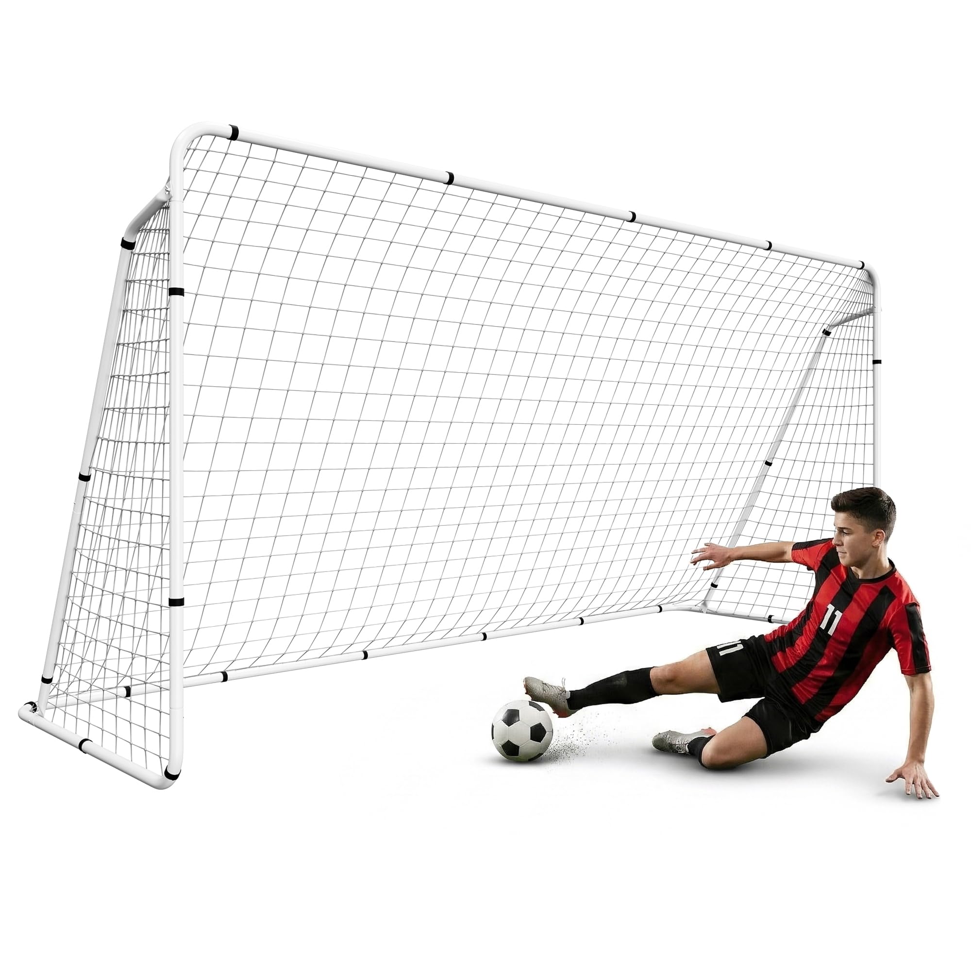 ZENY Portable Soccer Goal for Backyard,12x6 / 10x6.5 / 8x5 ft Kids Adults Soccer Net and Frame for Home Backyard Practice Training Goals, Soccer Training Equipment