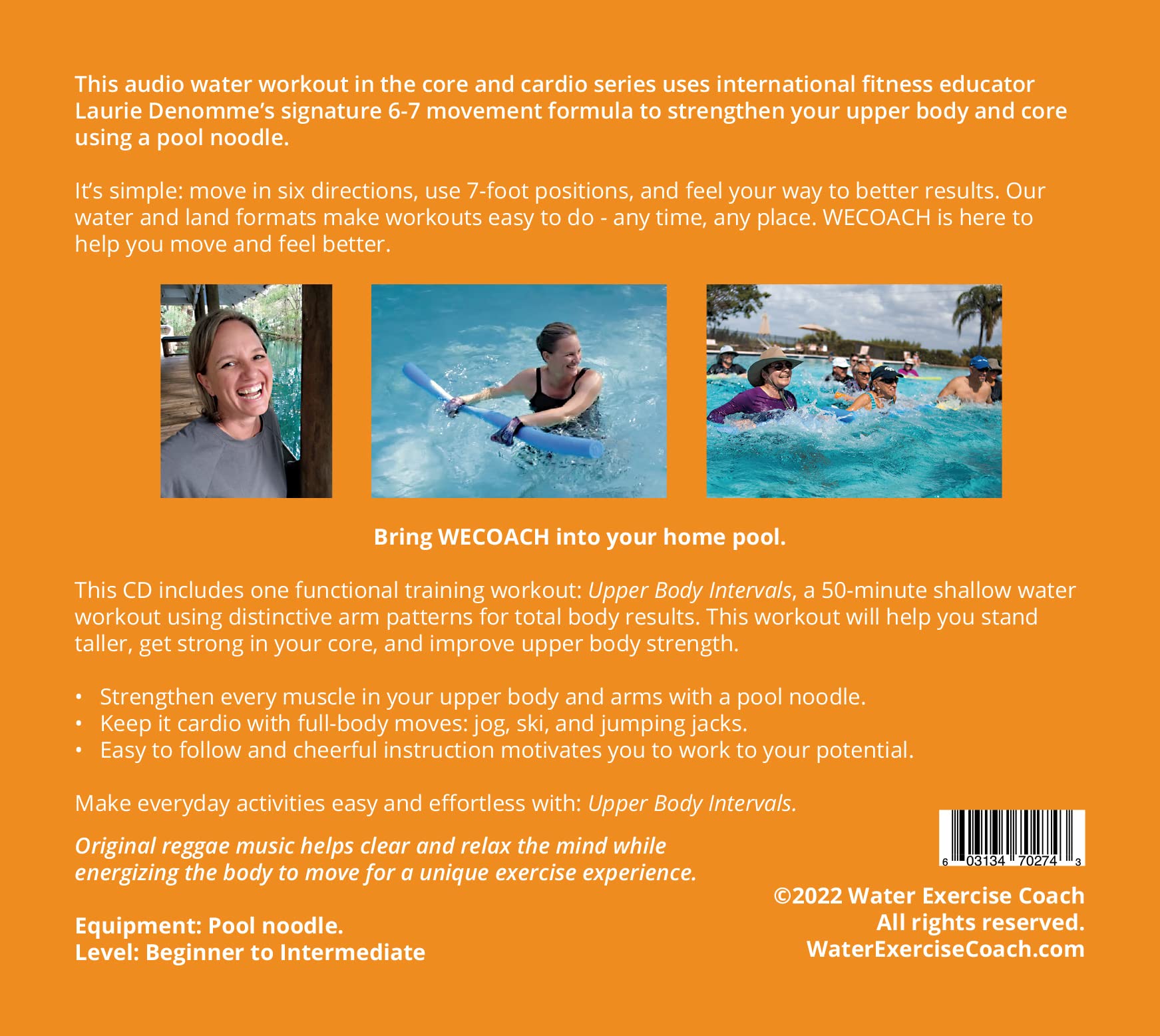 WECOACH Upper Body Intervals Water Exercises to Strengthen Core and Cardio - 50 Minutes of Aquatic Aerobics - Instructional Workout Series #1