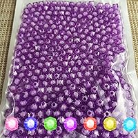 Vista 14 de Ball 400pcs Transparent 8mm Beads Crystal Spacer Beads, Round Beads Inside for Jewelry Making (Ball-Mixed)