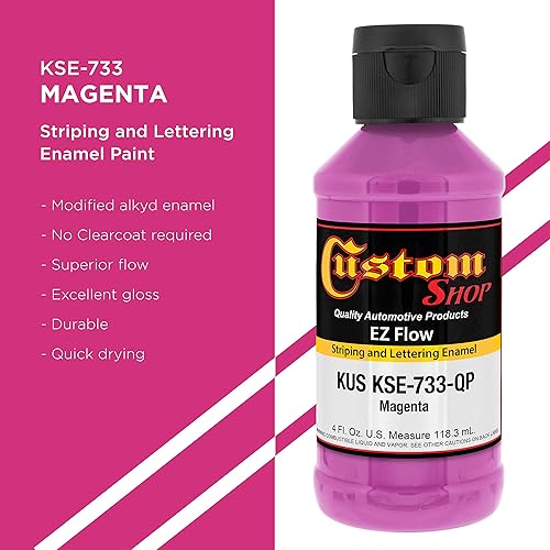 Vista 76 de Custom Shop KSE757-QP Triple Black - Pintura esmaltada EZ Flow a rayas y letras – 4 onzas