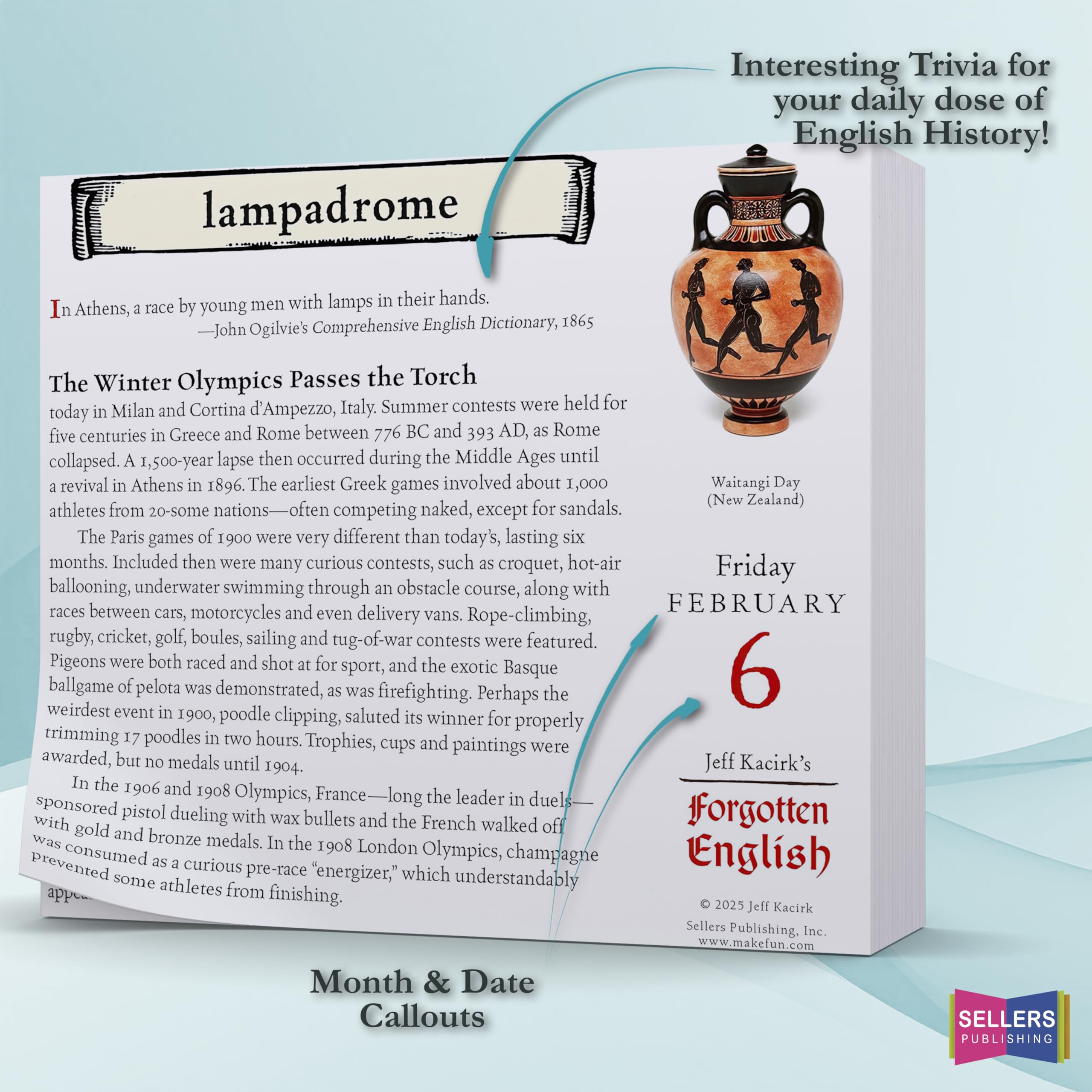 Forgotten English 2026 Boxed Daily Desk Calendar Vanishing Vocabulary and Folklore - Image 2
