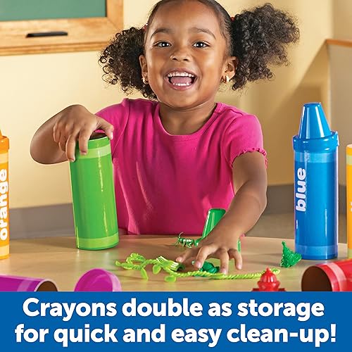Vista 5 de Learning Resources Rainbow Sorting Crayons - Toddler Gifts, Toddler Accessories, Jumbo Stacking Toys, Fine Motor Skills, Classroom And Preschool