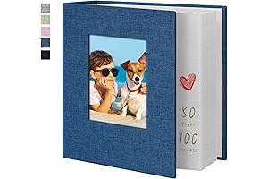 4x6 Blue Linen Photo Album with 100 Pockets - Preserve Your Boys' Cherished Memories