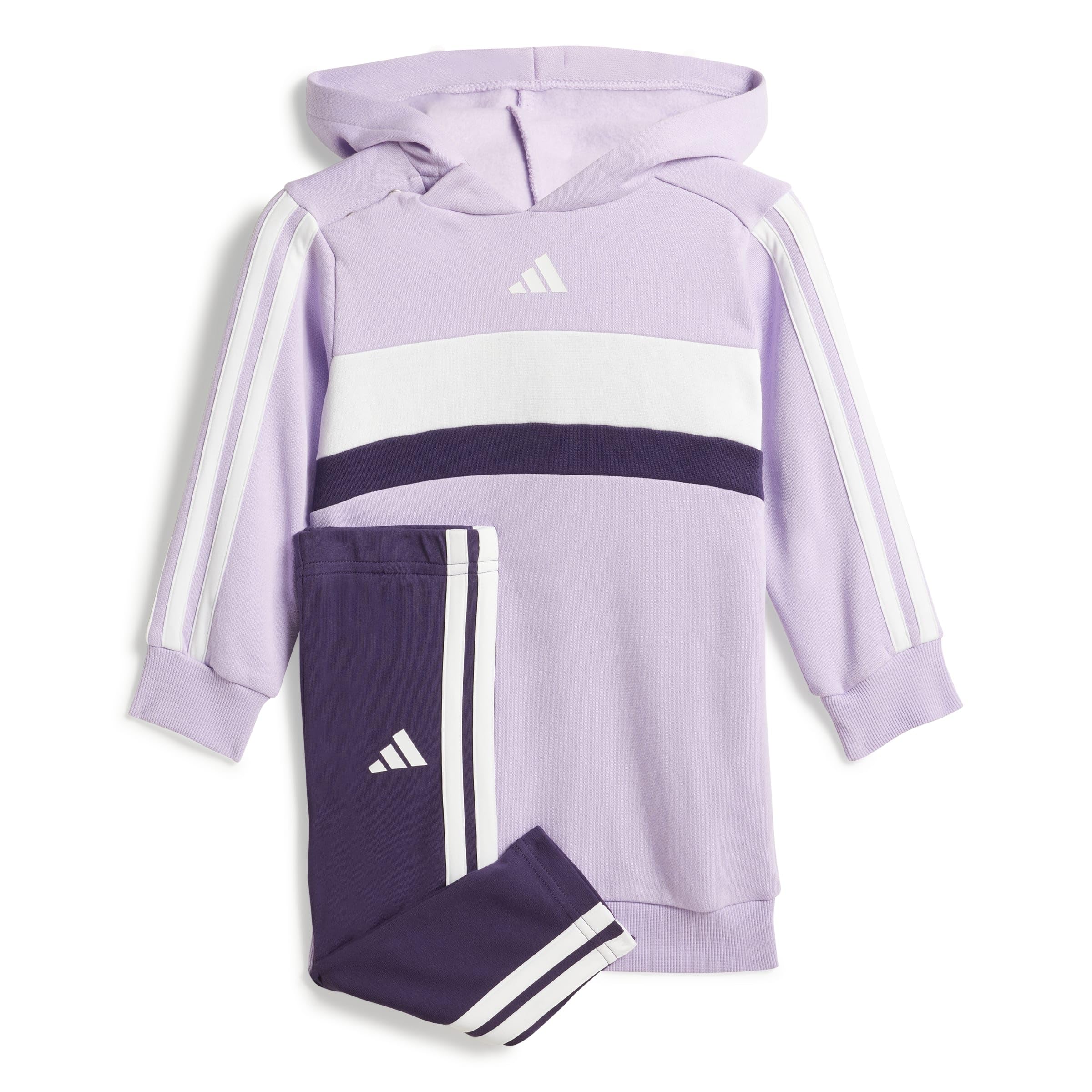 Adidas  Kids' Fleece Tracksuit - Plum/Black - 0-3 Months
