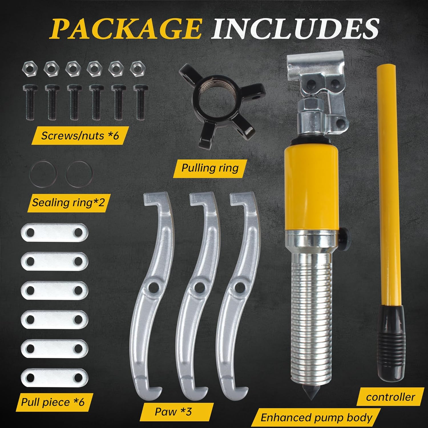 RATTMMOTOR YL-5T Hydraulic Gear Puller 5 Ton Max. 50mm Stroke 2 or 3 Jaw 9.45" Puller Bearing Hub Separator Tool Kit