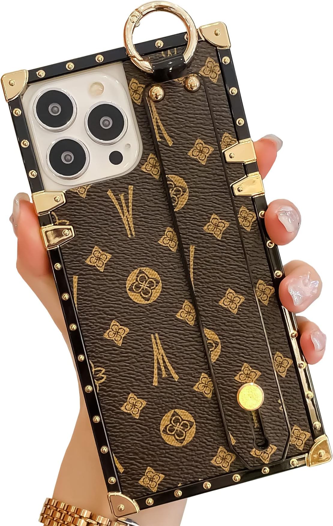 DAIZAG IPhone 11 Pro Max Case With Golden Edge - Shockproof TPU Cover In Gold Silver Leopard Marble