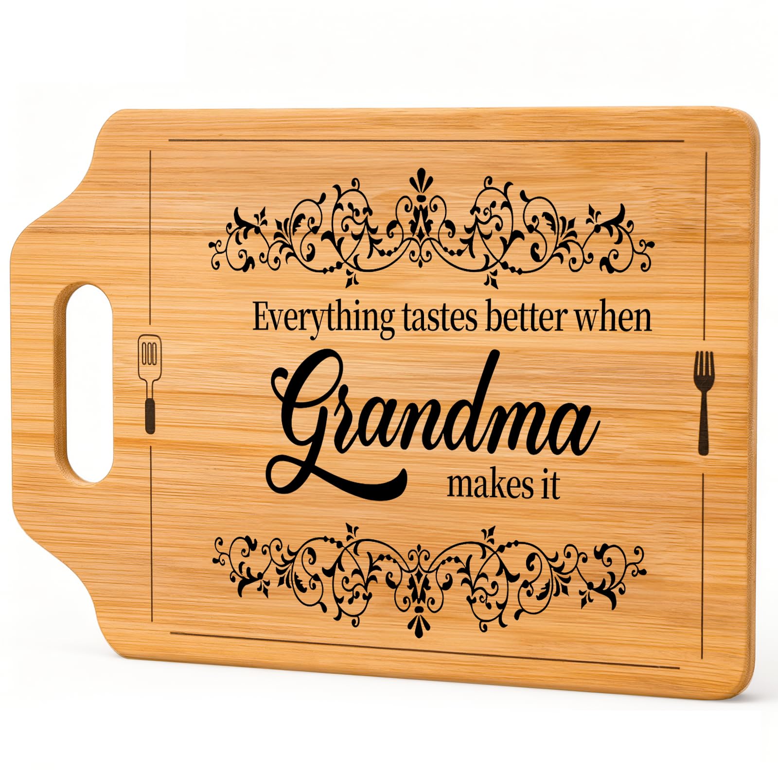 Grandma Gifts，Mothers Day Gifts for Grandma,Unique Bamboo Cutting Board, Gifts for Grandma from Grandchildren on Mother's Day Birthday Christmas