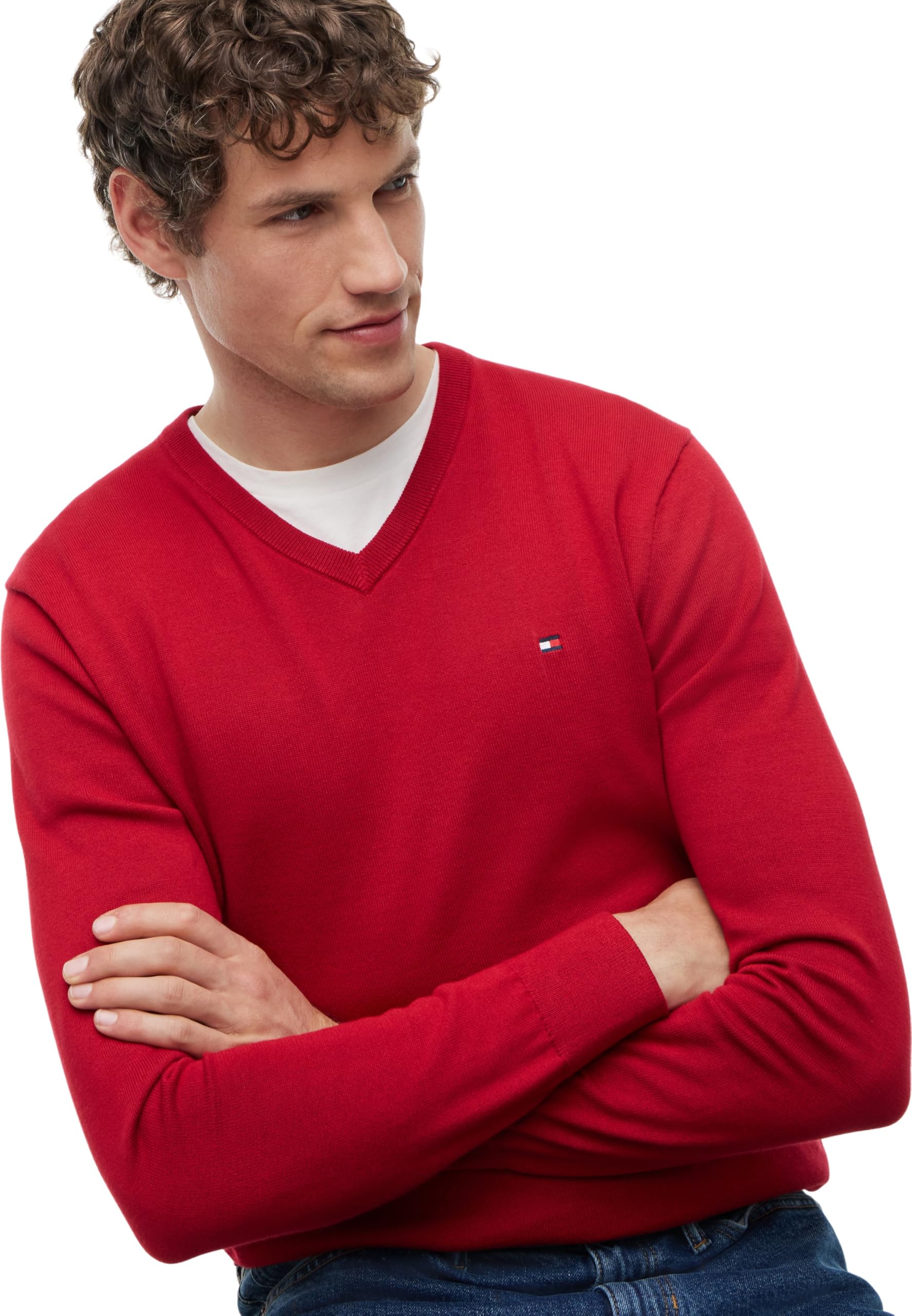 Tommy Hilfiger Pull Homme Essential Cotton Col en V