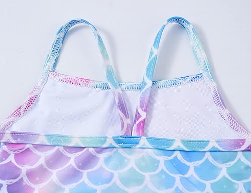 Vista 4 de TENVDA Traje de baño de una pieza para niñas, con diseño halter deportivo, para playa y baño