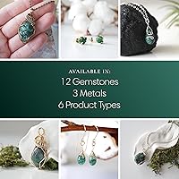 Vista 26 de Designs by Nature Gems Handcrafted Raw Gemstone Necklace in Sterling Silver Opal