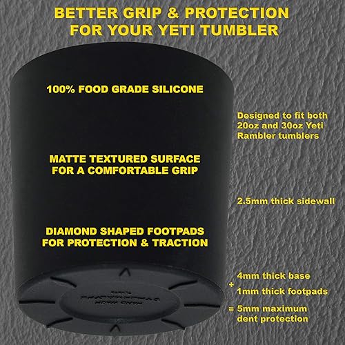 Miniatura 3 de Protector de silicona para funda de bota para vasos Yeti Rambler de 20 onzas, 26 onzas, 30 onzas y vaso Hydro Flask de 32 onzas (escarcha)